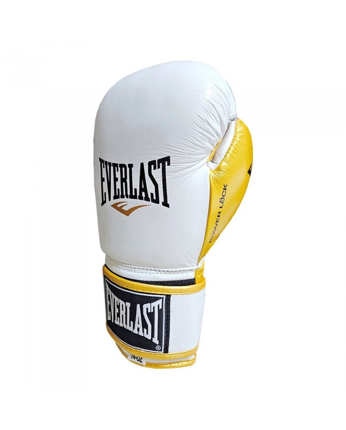 Everlast Powerlock Hakiki Deri Boks Eldiveni Beyaz 12 OZ