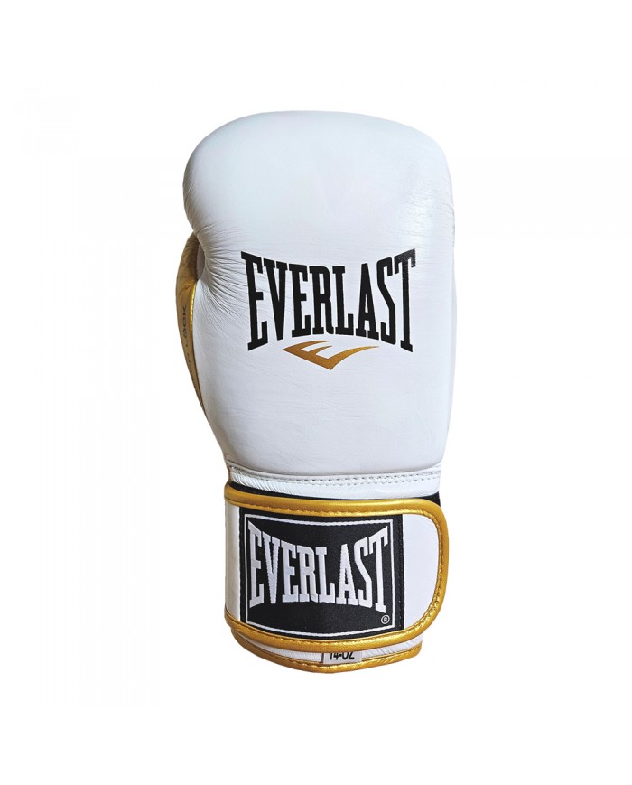 Everlast Powerlock Hakiki Deri Boks Eldiveni Beyaz 12 OZ