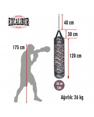 Excalibur 120 x 30 cm 26 Kg Polystar Boks Torbası Kamuflaj