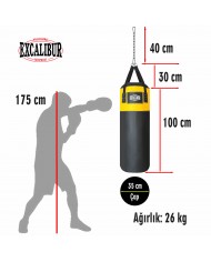 Excalibur 100 x 35 cm - 26 kg Sunstar Boks Torbası Sarı