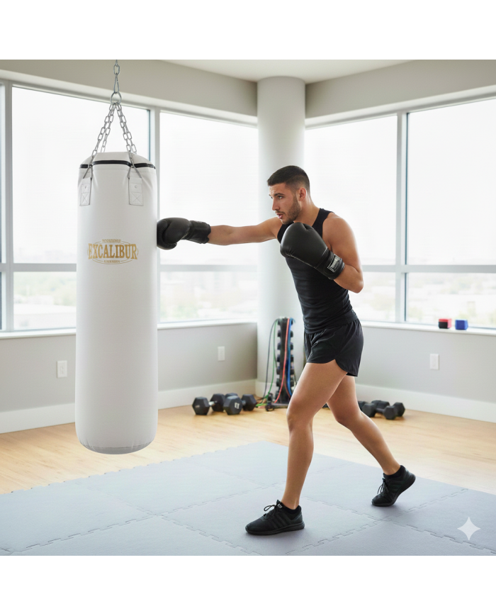 Excalibur 120 X 35 cm - 30 kg Klasik Boks Torbası Beyaz