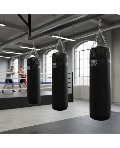 Hakiki Deri 120 x 40 cm 36 Kg Profesyonel Boks Torbası Siyah
