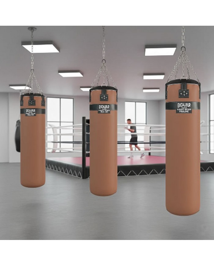 Hakiki Deri 120 x 40 cm 36 Kg Profesyonel Boks Torbası Taba