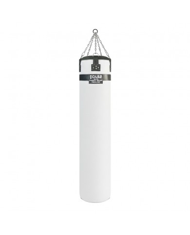 Hakiki Deri 180 x 40 cm 65 Kg Profesyonel Boks Torbası Beyaz