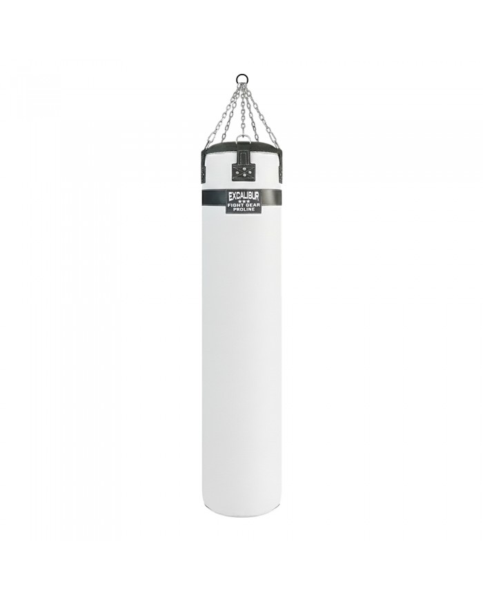 Hakiki Deri 180 x 40 cm 65 Kg Profesyonel Boks Torbası Beyaz