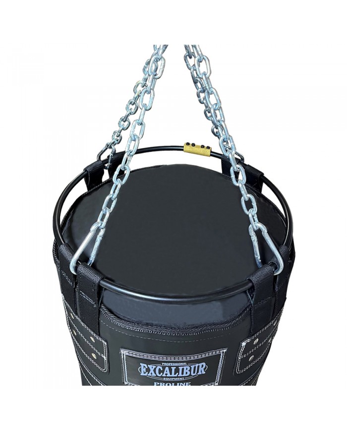 Excalibur Çemberli 180 x 40 cm 65 Kg Profesyonel Boks Torbası Siyah