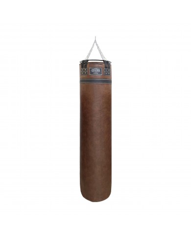 Hakiki Deri Çemberli 180 x 40 cm 65 Kg Profesyonel Boks Torbası Kahve
