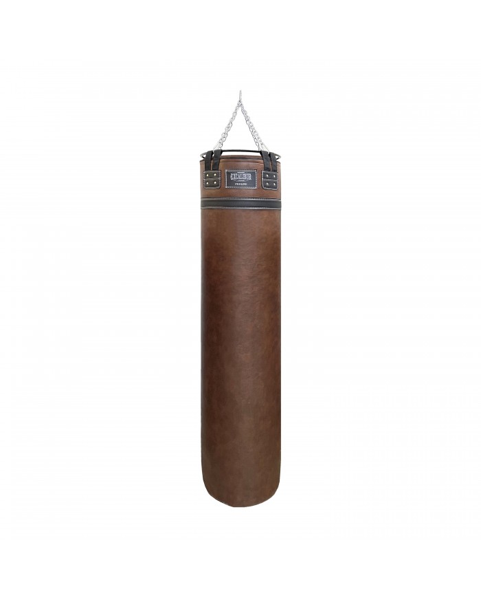 Hakiki Deri Çemberli 180 x 40 cm 65 Kg Profesyonel Boks Torbası Kahve