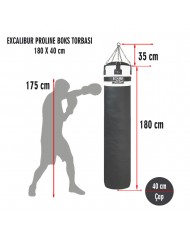 Excalibur Proline 180 x 40 cm 65 Kg Salon Tipi Boks Torbası Byz Syh