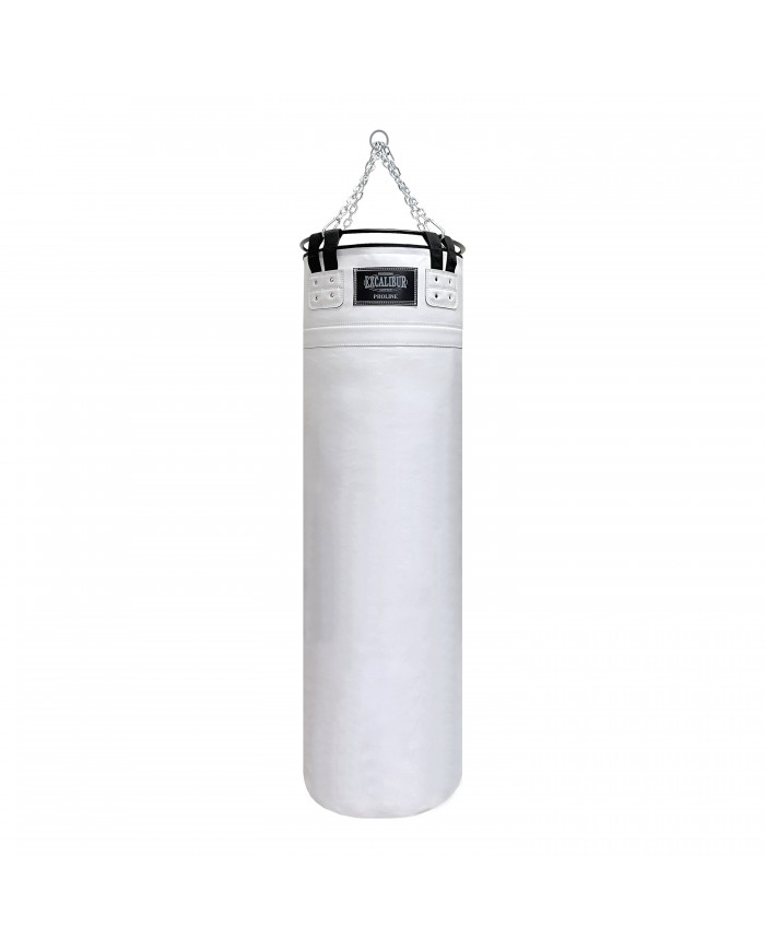 Sentetik Deri Çemberli 150 x 40 cm 50 Kg Profesyonel Boks Torbası Beyaz