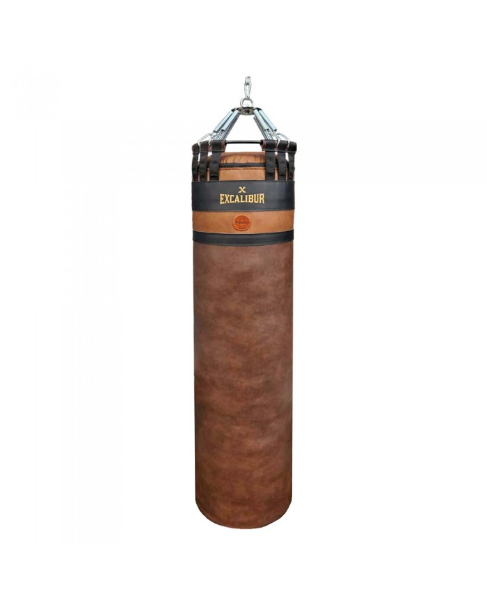 Excalibur Spring Pro 8 Yaylı Profesyonel Boks Torbası 180 x 40 cm Vintage Kahve