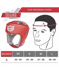 Excalibur Açık Müsabaka Kaskı Kırmızı