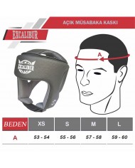 Excalibur Açık Müsabaka Kaskı Siyah