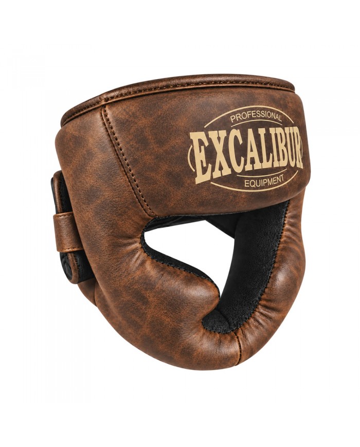 Excalibur Kapalı Boks Kaskı Vintage Kahve