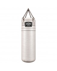 Hakiki Deri 120 x 40 cm 36 Kg Profesyonel Boks Torbası Beyaz