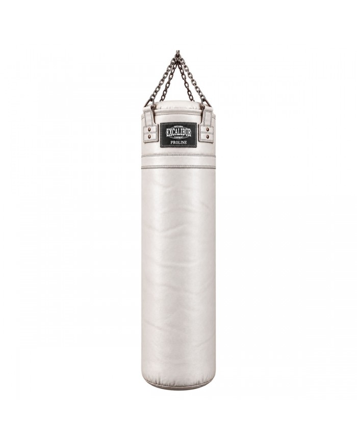 Hakiki Deri 150 x 40 cm 50 Kg Profesyonel Boks Torbası Beyaz