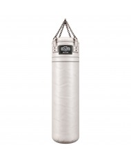 Hakiki Deri 150 x 40 cm 50 Kg Profesyonel Boks Torbası Beyaz
