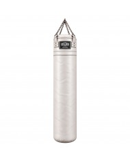 Hakiki Deri 180 x 40 cm 65 Kg Profesyonel Boks Torbası Beyaz