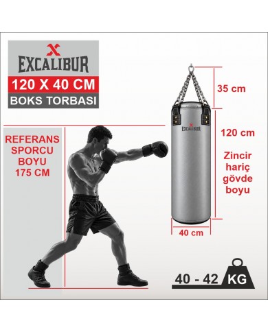 Excalibur Proline 120 x 40 Boks Torbası Siyah