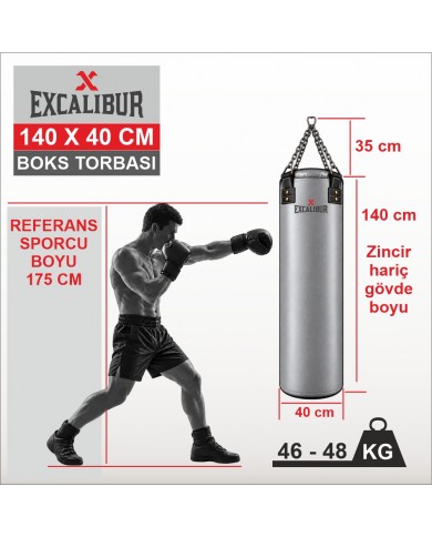 Excalibur Proline 140 x 40 Boks Torbası Siyah