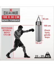 Excalibur Polystar 100 x 30 Boks Kum Torbası Kamuflaj