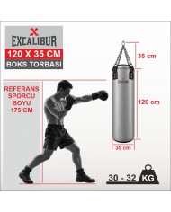 Excalibur Polystar 120 x 35 cm Boks Kum Torbası Kırmızı