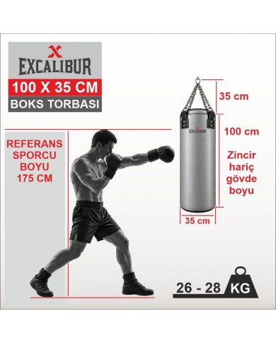 Excalibur Vintage 100 X 35 cm Boks Kum Torbası