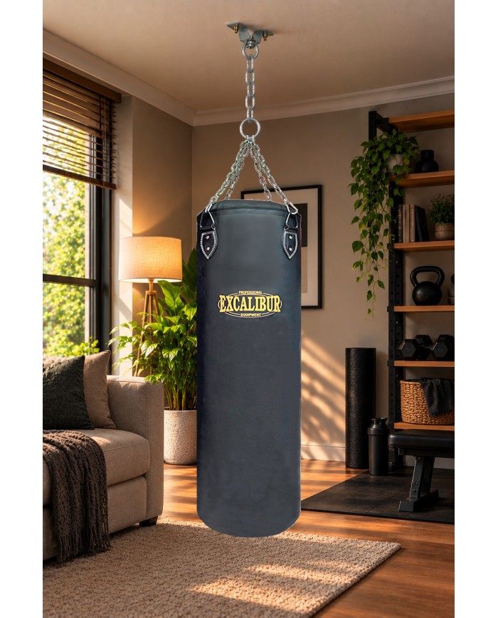 Excalibur 120 X 35 cm Klasik Boks Kum Torbası Siyah