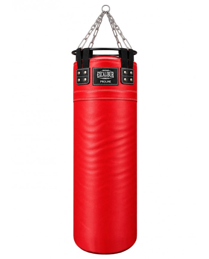 Excalibur Proline Çemberli Boks Torbası 120 x 40 cm Kırmızı