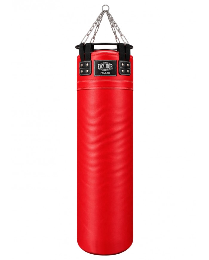 Excalibur Proline Çemberli Boks Torbası 140 x 40 cm Kırmızı