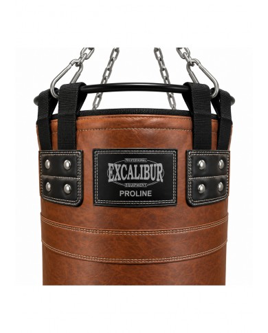 Excalibur Proline Hakiki Deri Çemberli Boks Torbası 120 x 40 cm Kahve