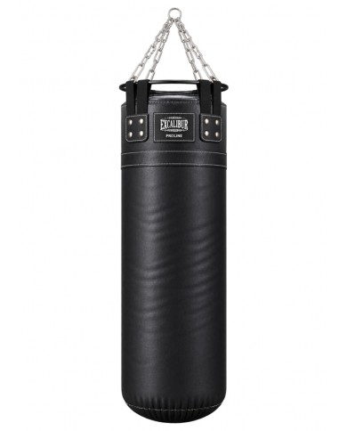 Excalibur Proline Hakiki Deri Çemberli Boks Torbası 120 x 40 cm Siyah