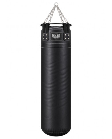 Excalibur Proline Hakiki Deri Çemberli Boks Torbası 140 x 40 cm Siyah
