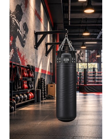 Excalibur Proline Hakiki Deri Çemberli Boks Torbası 160 x 40 cm Siyah